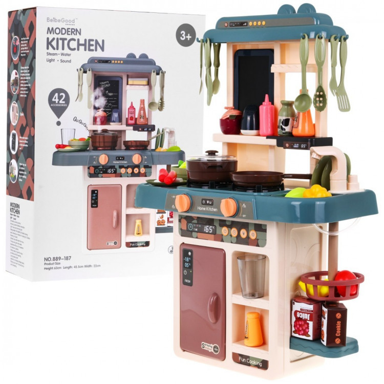 Kuchynský kútik 42 prvkov plastová pastelová